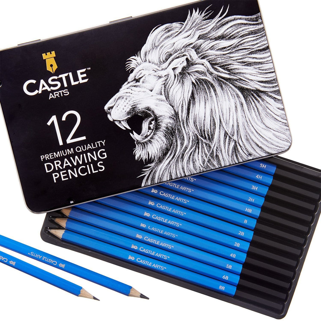 Castle Arts 12 Piece Drawing and Sketching Graphite Pencil Set in