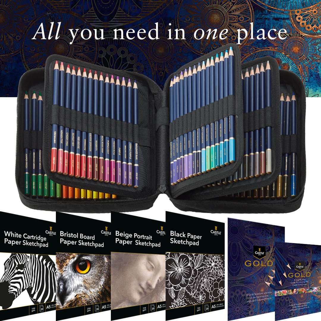 Castle Art Supplies 120 Colored Pencils Set | Quality Soft Core Colored  Leads for Adult Artists, Professionals and Colorists | Protected and  Organized