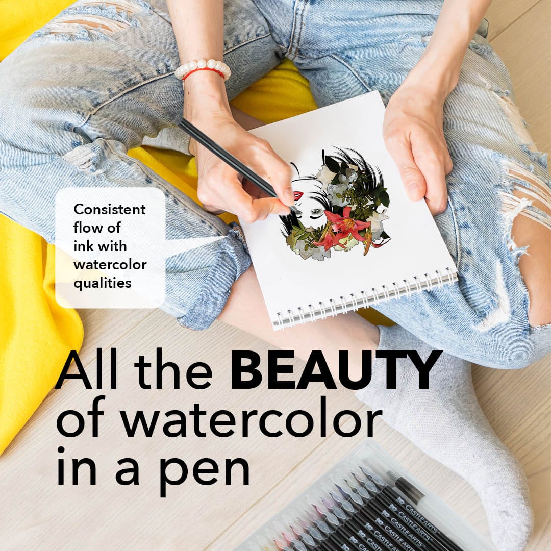 Castle Art Supplies Watercolors Paint Set - 24 Vibrant Colors in