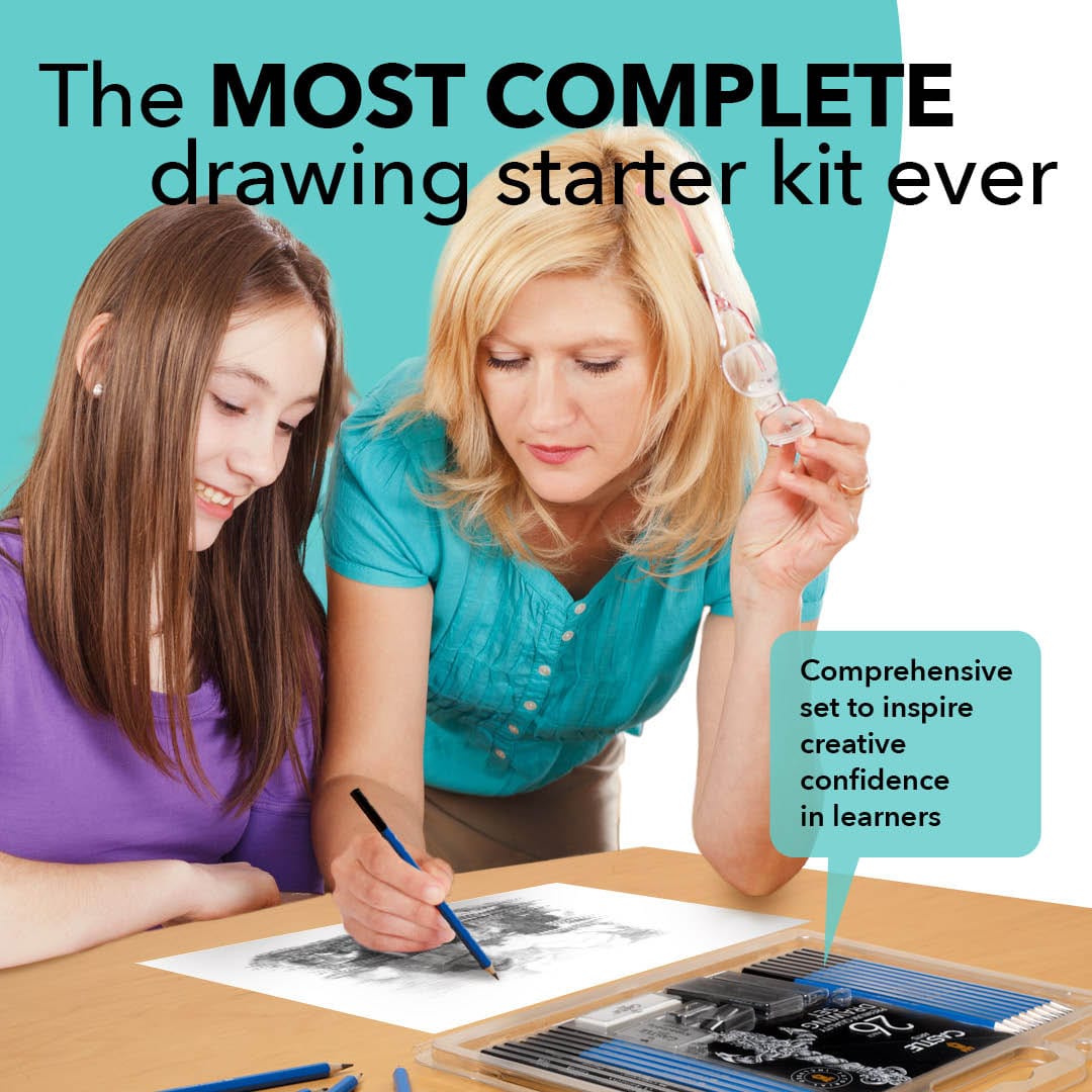 50-Piece Drawing & Sketching Art Set - Ultimate Complete Artist
