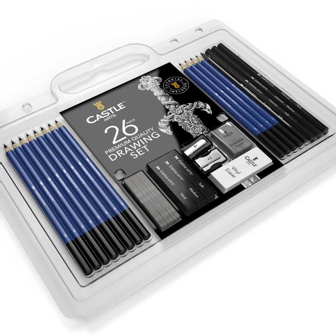 Castle Arts 26 Piece Drawing and Sketching Graphite Pencil Art Set