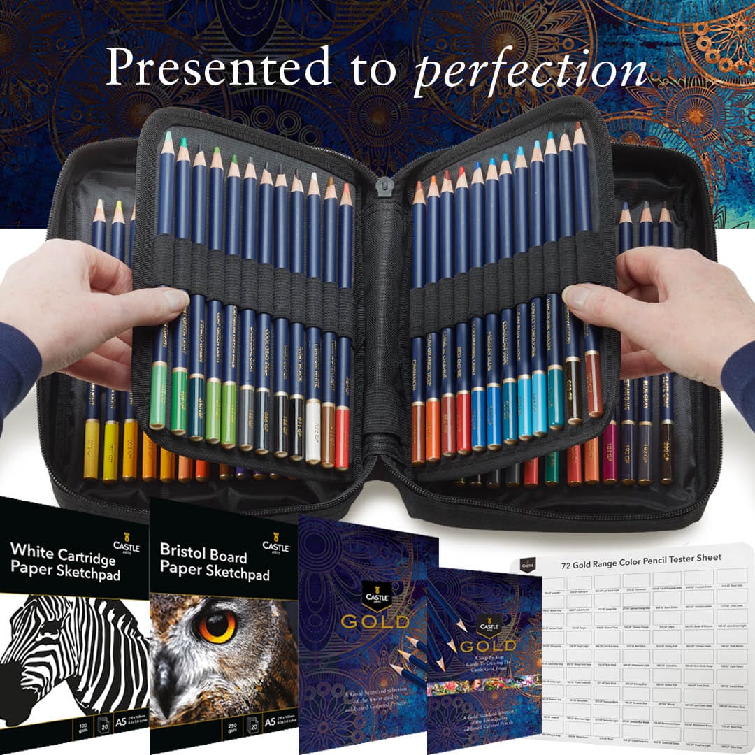 Color pencils in the case stock image. Image of colorful - 10037881