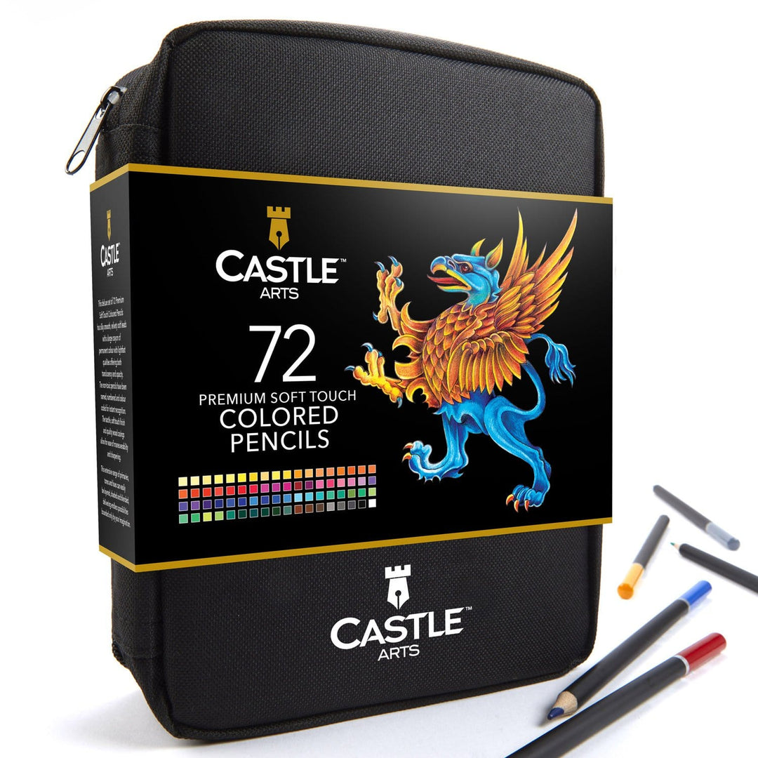 72 Piece Colored Pencil Set in Zip Up Case