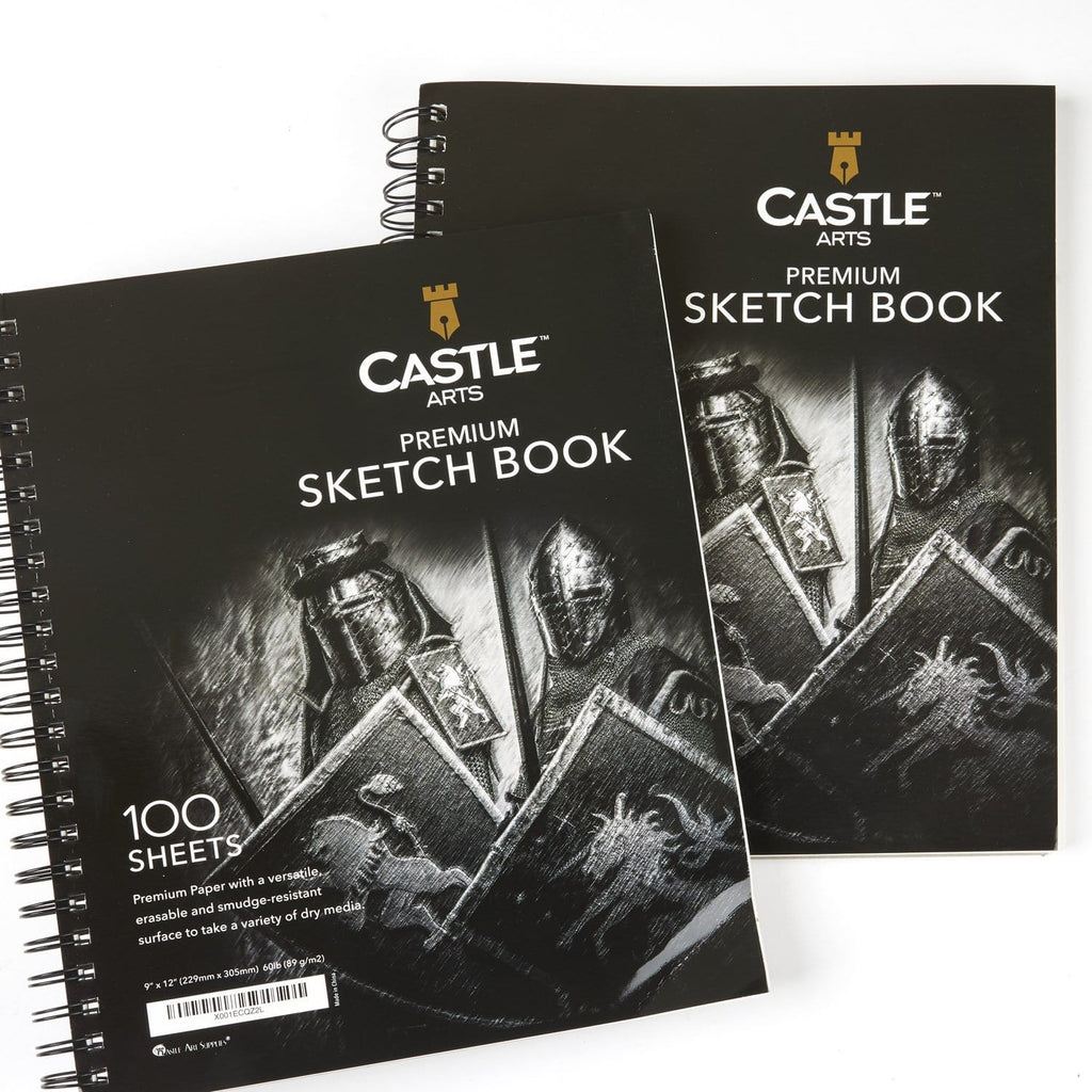 New Sketch Pad Book 9 x 12 Art Drawing Paper 40 sheets + Colored Pencils  Set