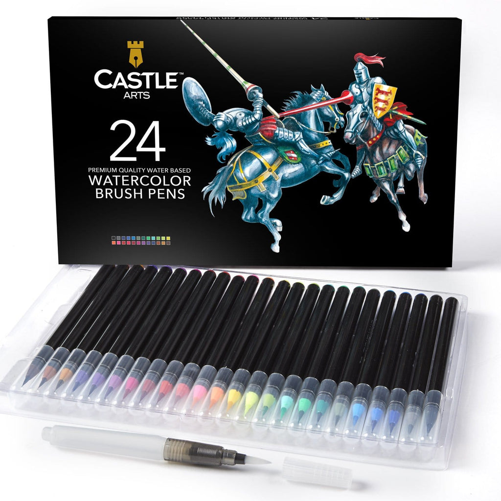 Castle Arts 24 Piece Watercolor Brush Pen Set – Castle Arts USA