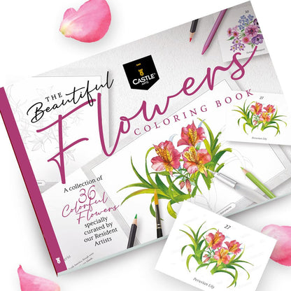 36 Page Beautiful Flowers Coloring Book