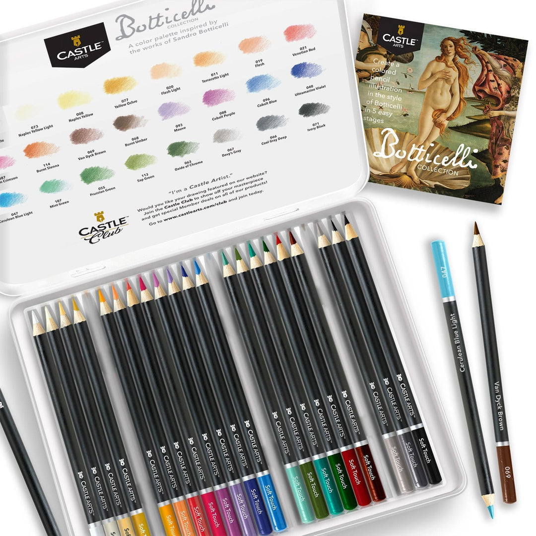 Castle Arts 24 Piece Botticelli Colored Pencil Set in Display Tin – Castle  Arts USA