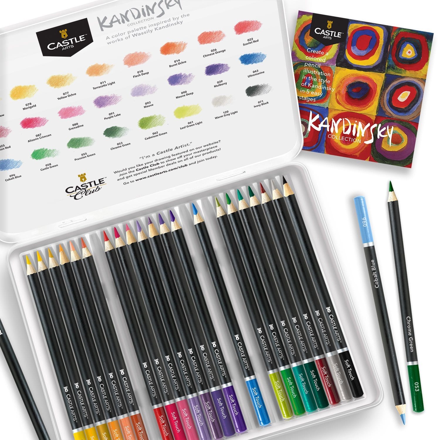 Classic Colours erasable colour pencils, wallet of 24