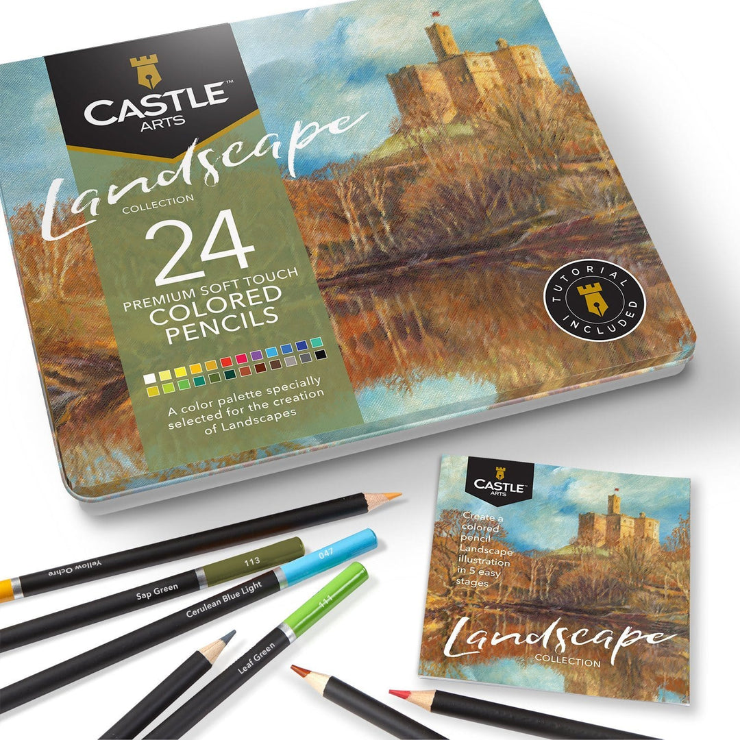 Castle Art 72 Soft Touch Colored Pencils DIY Color Swatch Book