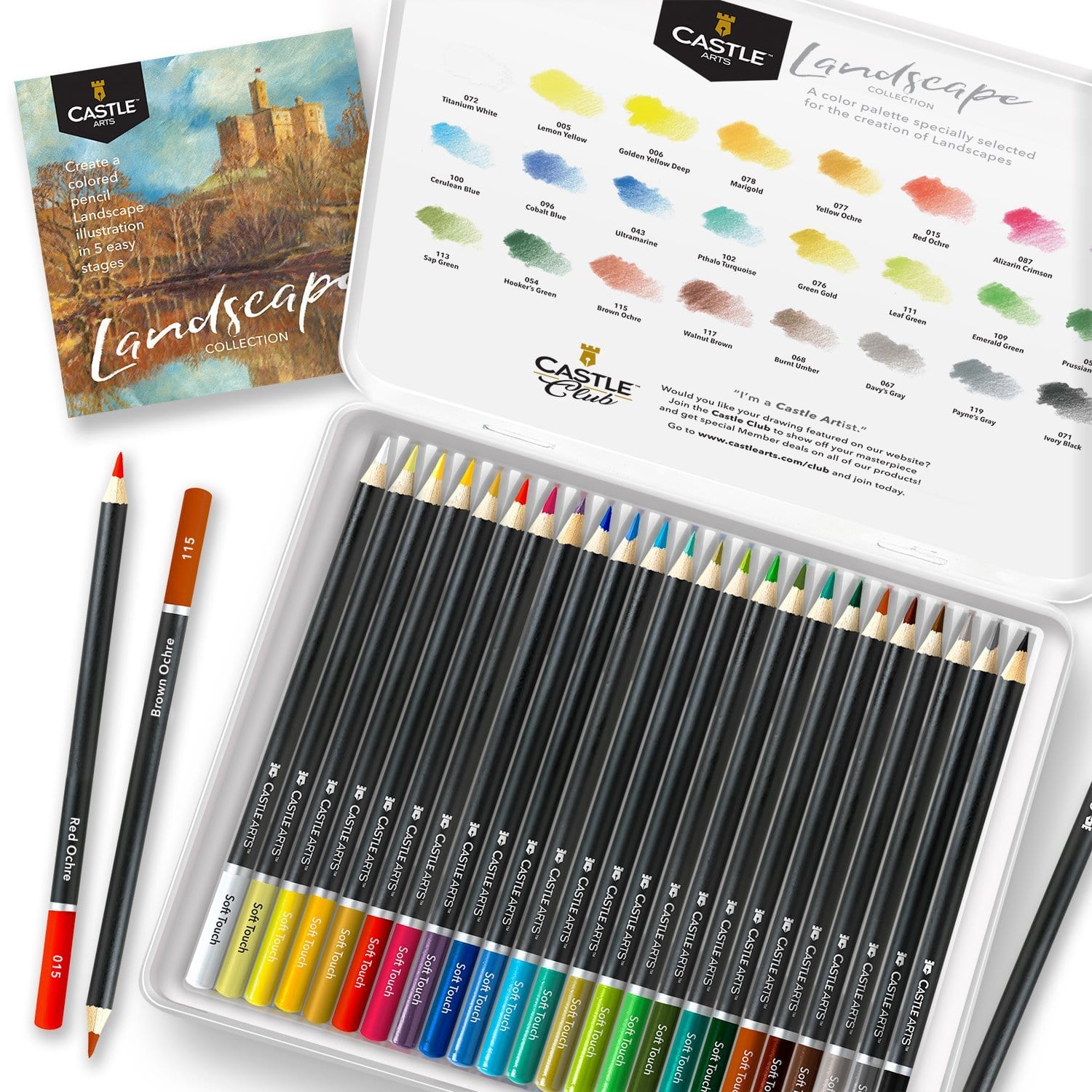 Seaside Garden 24 Watercolor Pencils & Pad