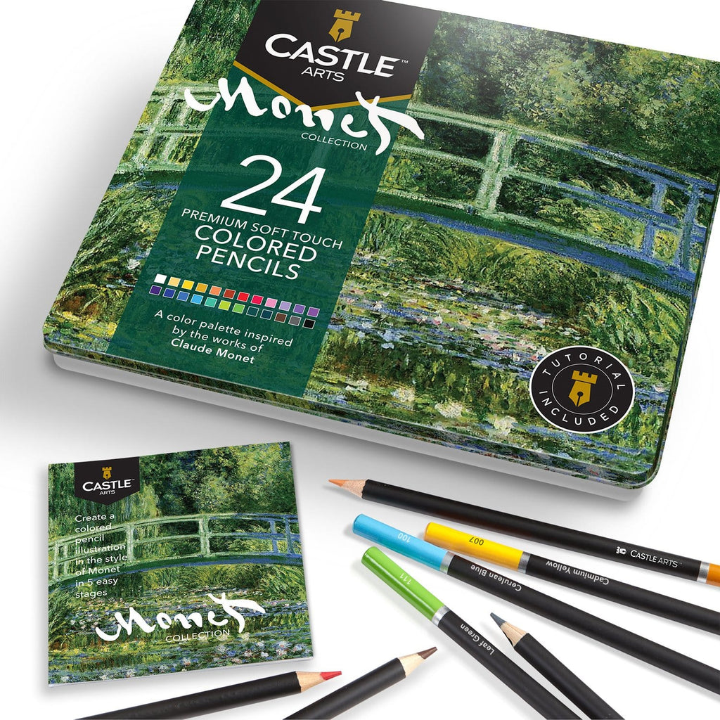 Monet Coloring Book: for Colored Pencils and Blending Markers 