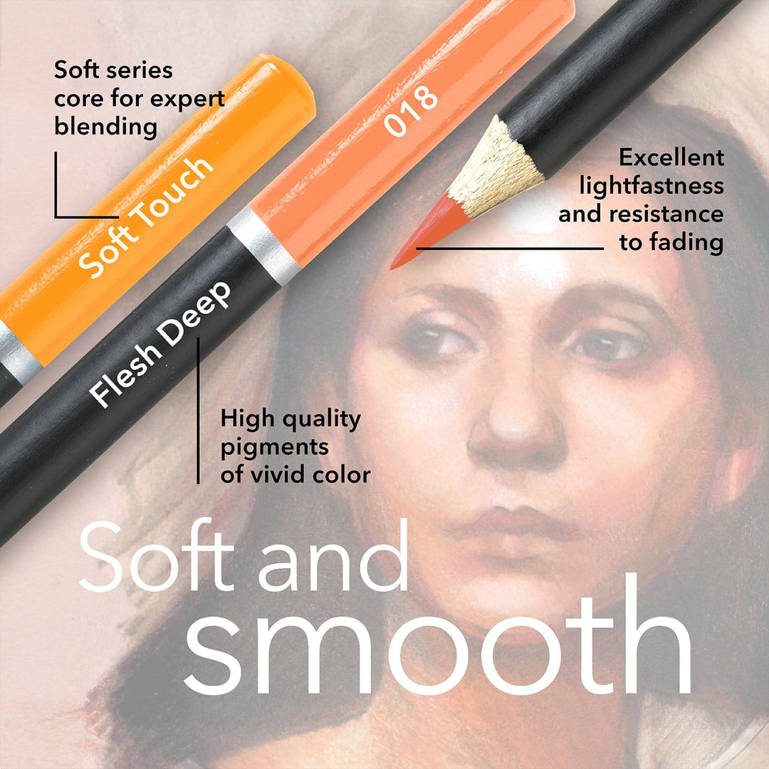 24 Pcs Soft Core Portrait Colored Pencils Set,coloring pencils