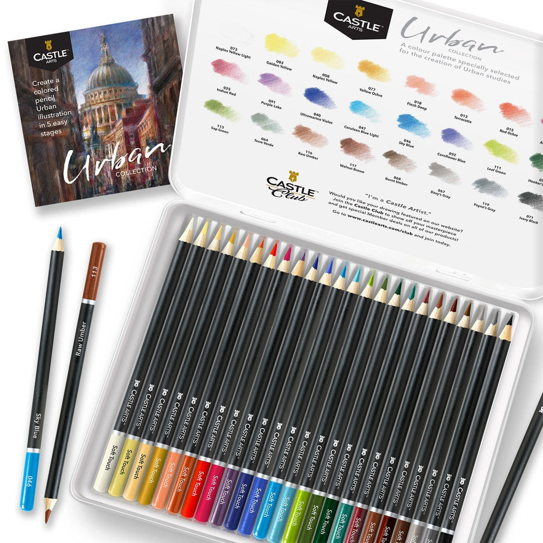 Fueled by Clouds & Coffee: Product Review: Castle Arts Colored Pencils  (Urban Collection)